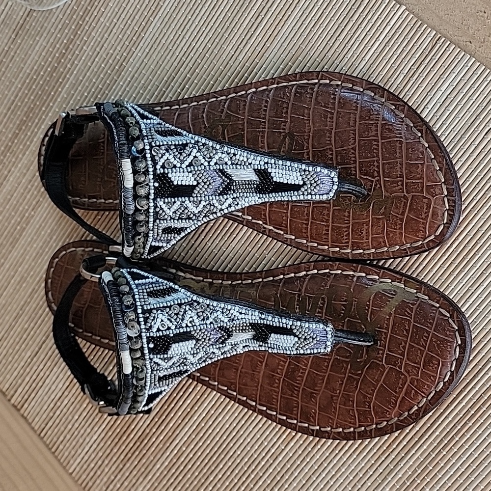 Sam Edelman Greta Beaded Sandals sz 7